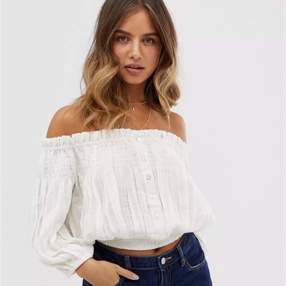 Free People Dancing Till Dawn off-shoulder top - Picture 3 of 9